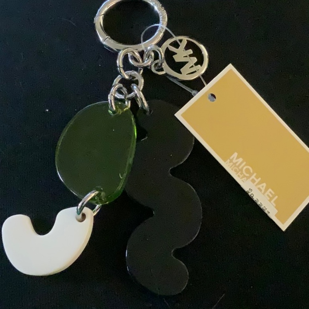 NWT Michael Kors Black and White Keychain